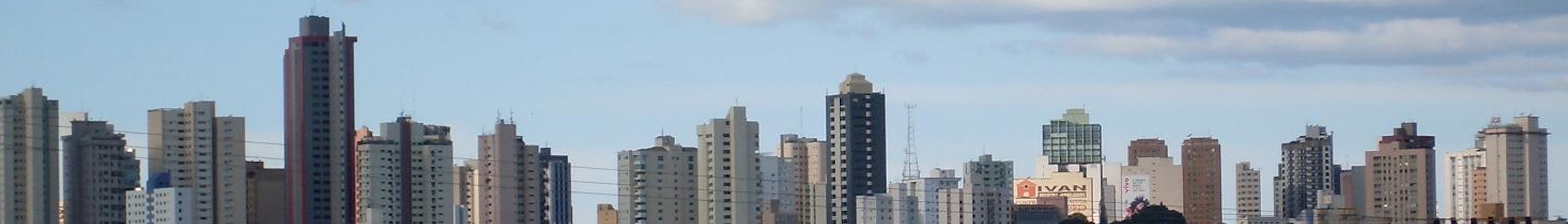 Skyline de Uberlândia com prédios residenciais